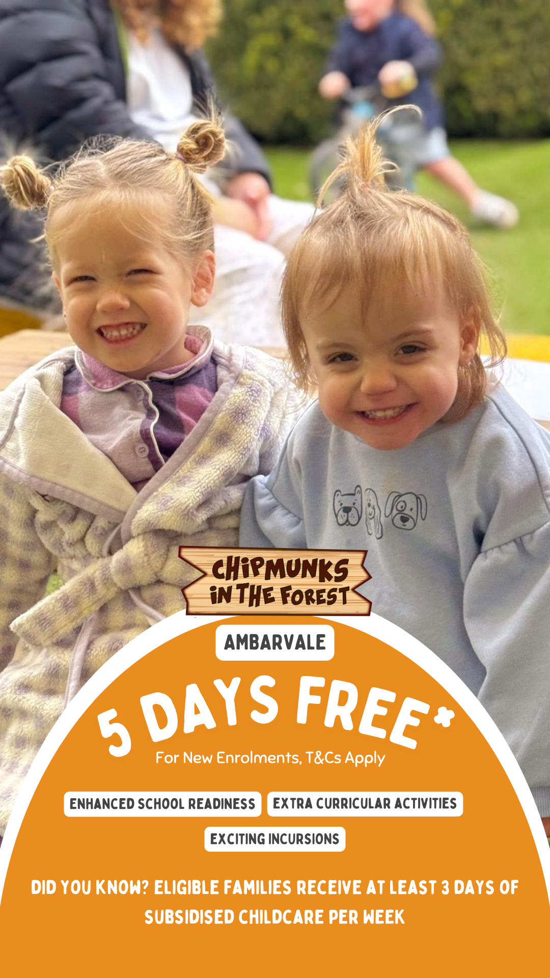 Chipmunks in the Forest - Early Learning Centre Ambarvale Facebook ad from Mar 10, 2026