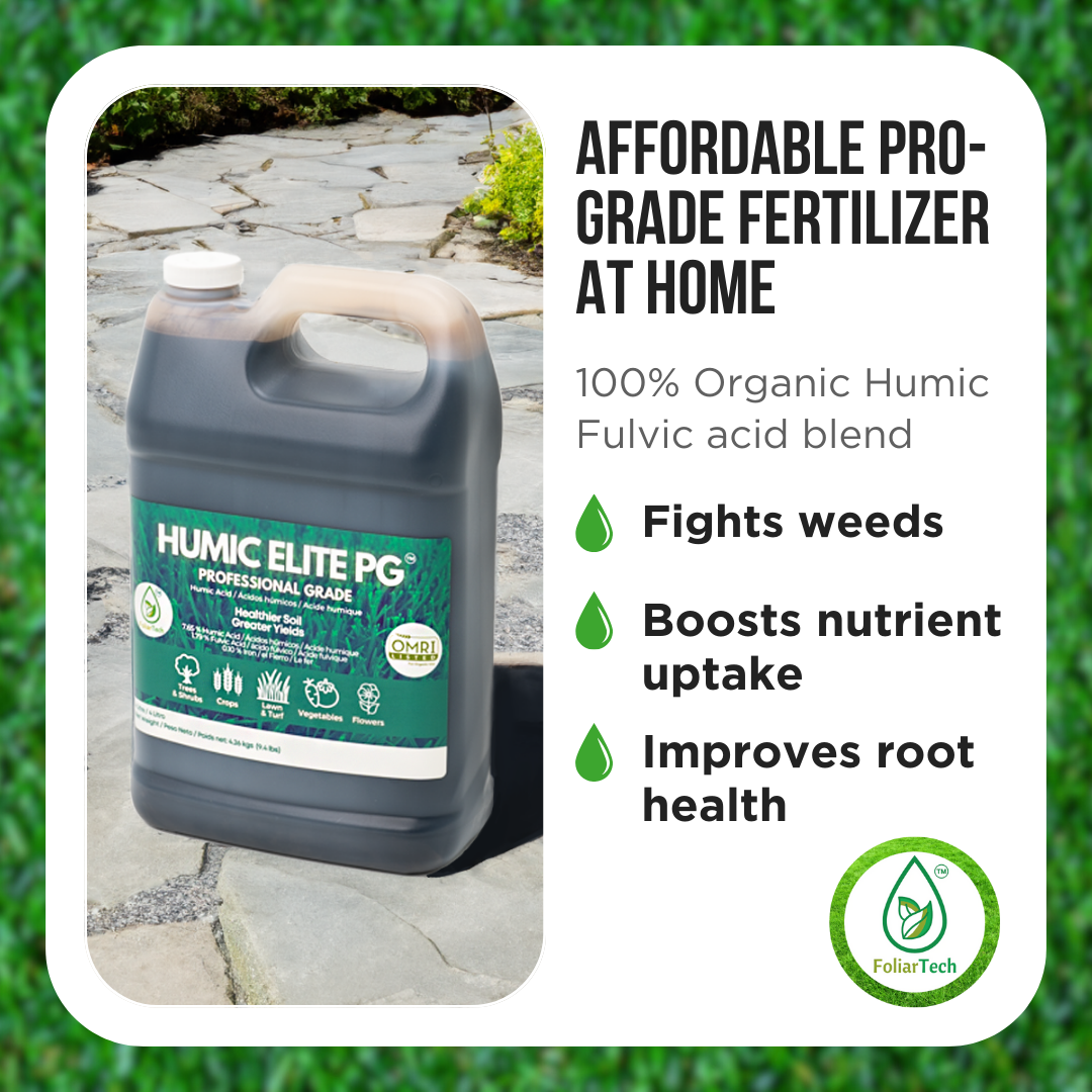 FoliarTech Facebook ad: Get a greener lawn with Humic Elite PG!