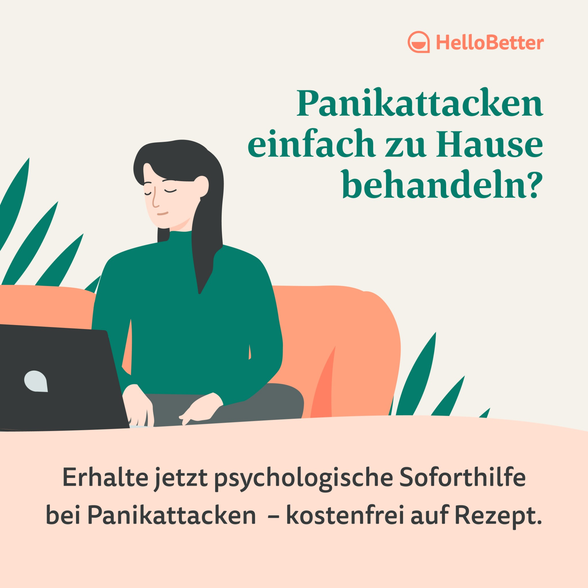 HelloBetter Facebook ad: Leidest du unter Panikattacken?