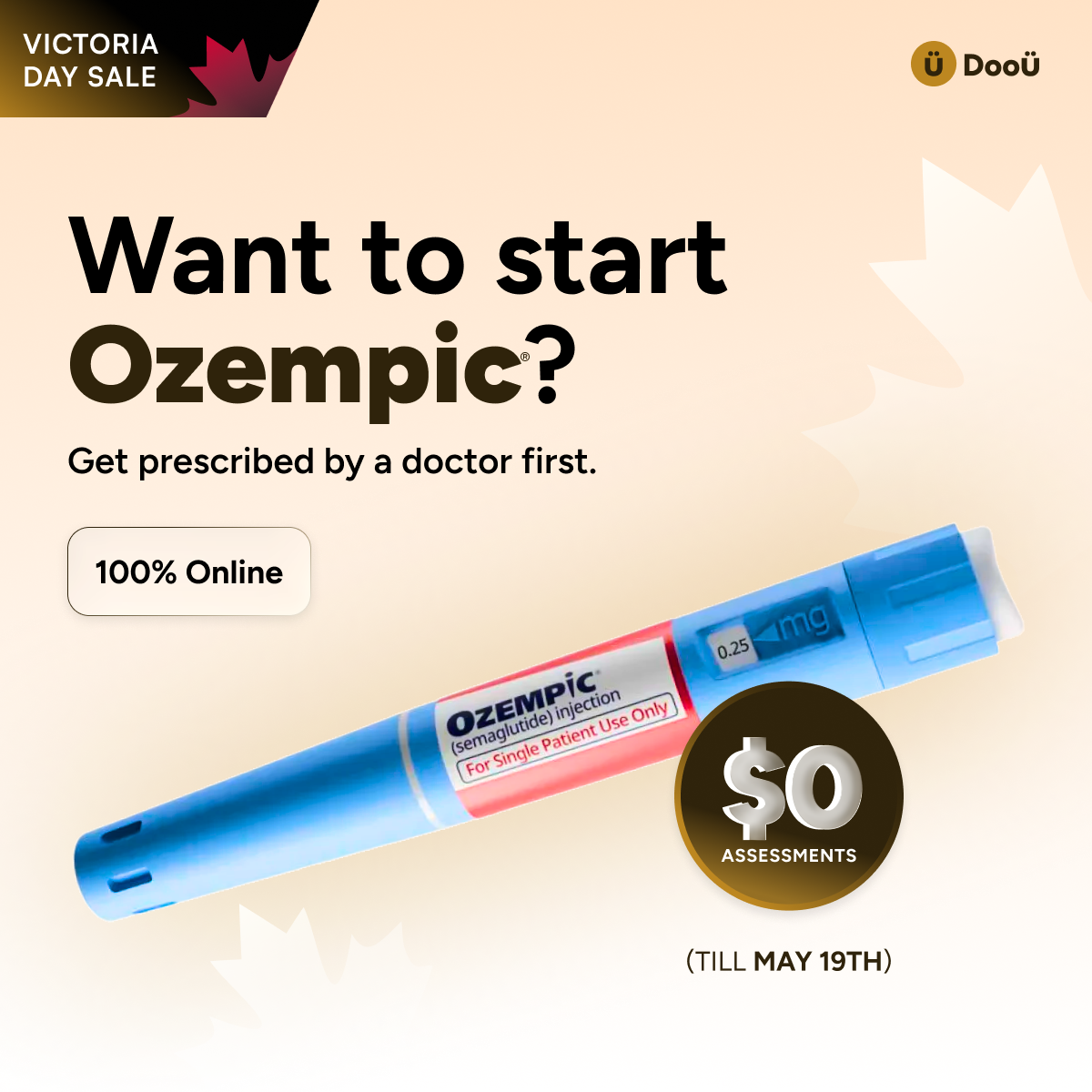 DooÜ Health Facebook ad: See If You Qualify for Ozempic