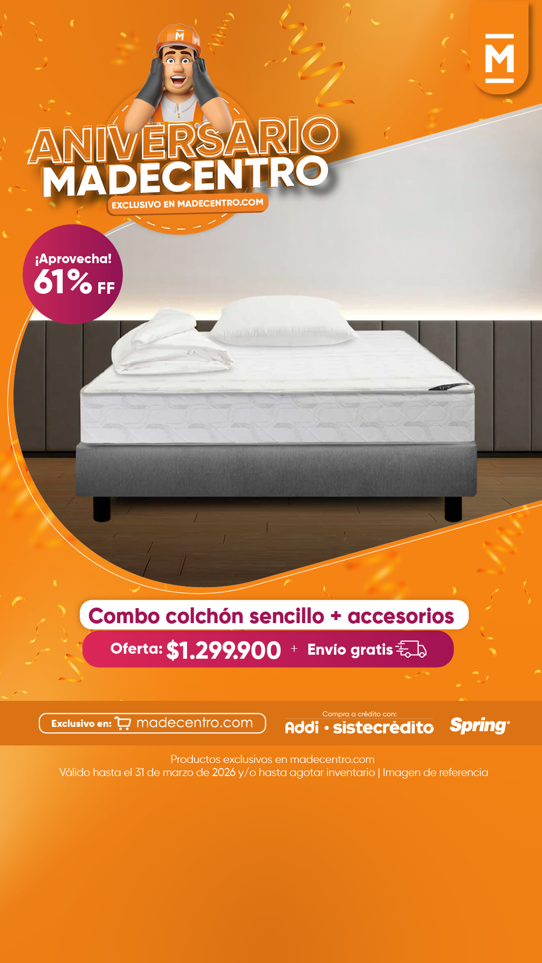 Madecentro Colombia SAS Facebook ad from Feb 28, 2026
