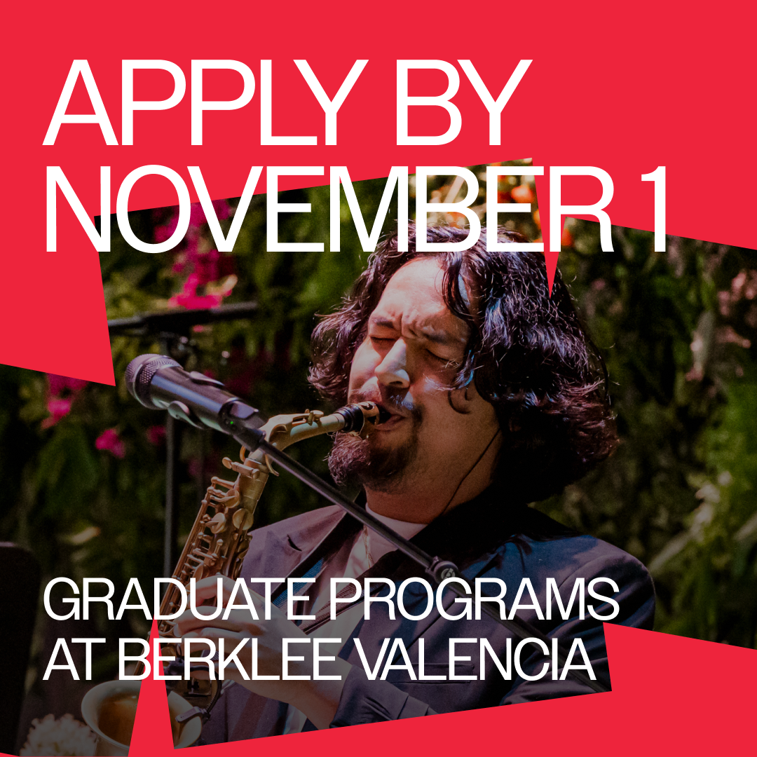 Berklee Valencia Facebook ad: Save 50% on Berklee Valencia Application