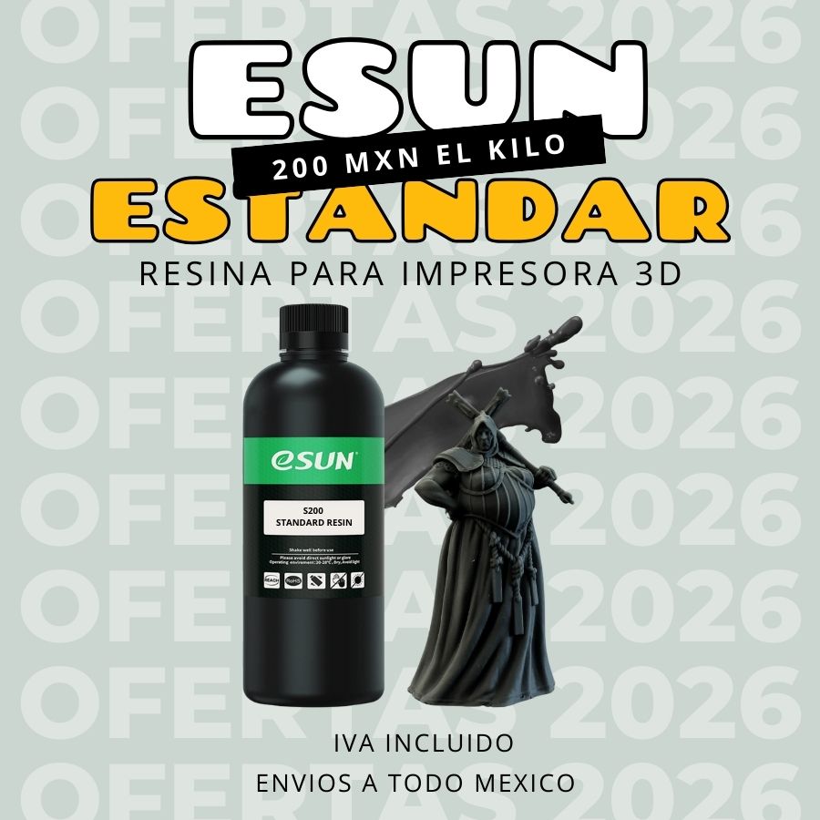 Caballero 3D Facebook ad: Aprovecha nuestra GRAN LIQUIDACIÓN en resinas 3D