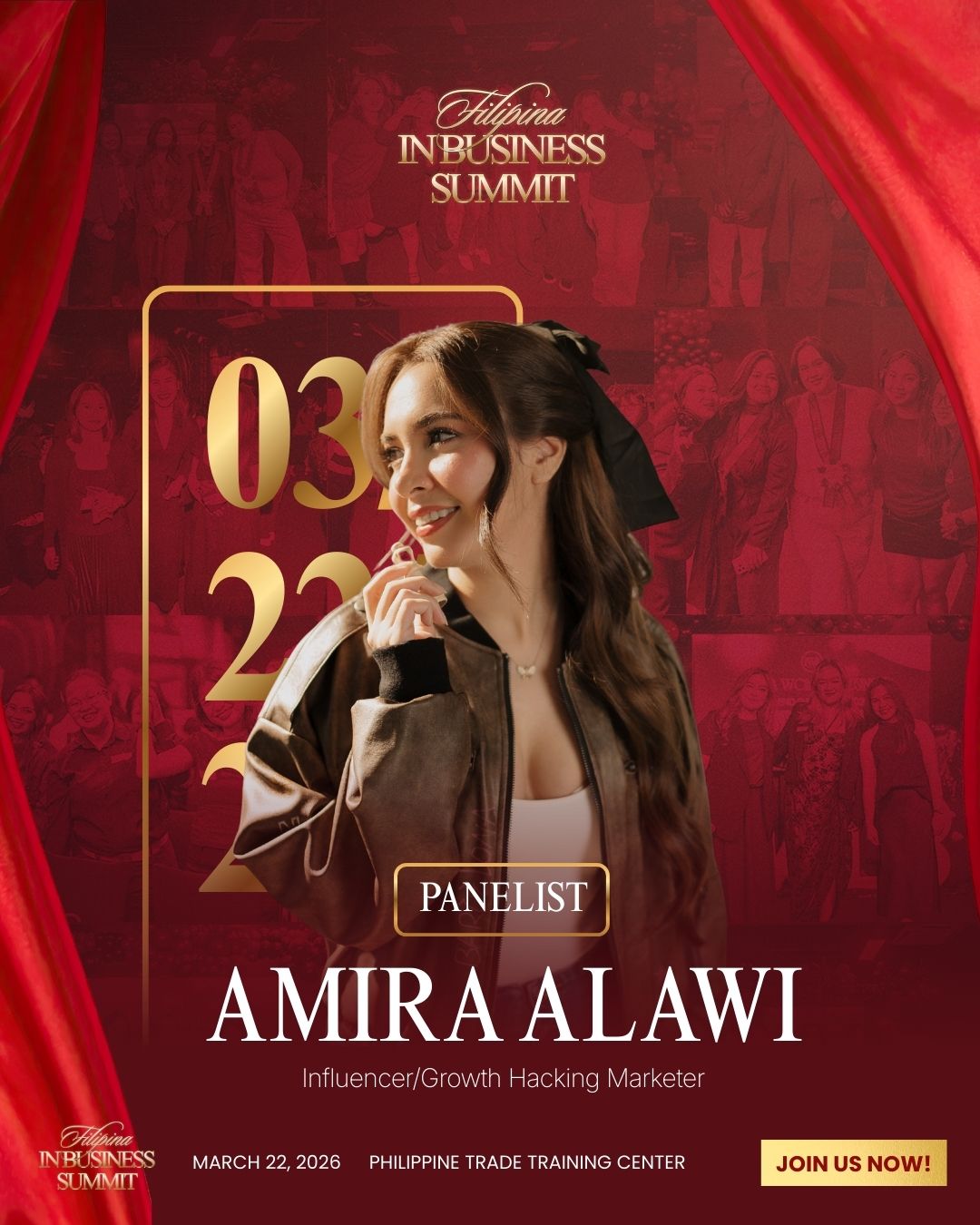 Filipina Women in Business Facebook ad: Amira Alawi LIVE at Filipina In Business Summit 2026