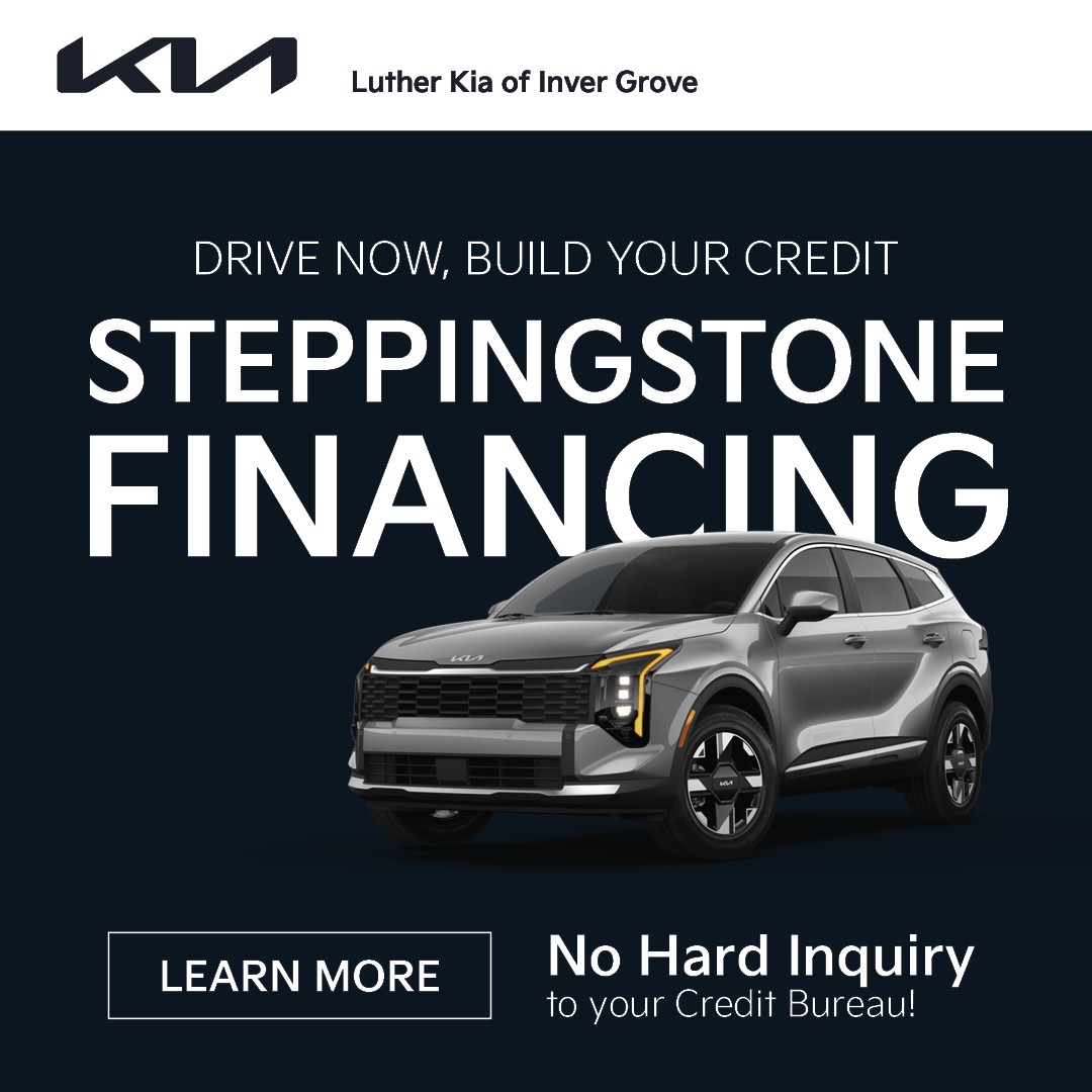 Luther Kia of Inver Grove Facebook ad: Drive Now, Build Your Credit