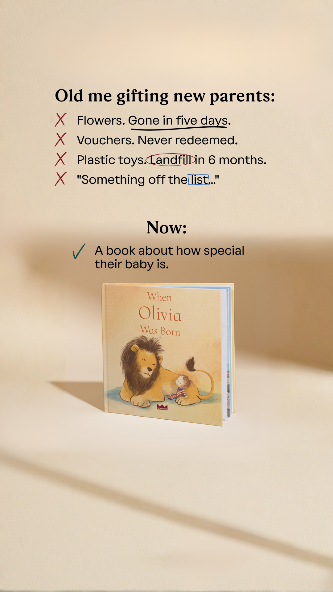 Wonderbly Facebook ad
