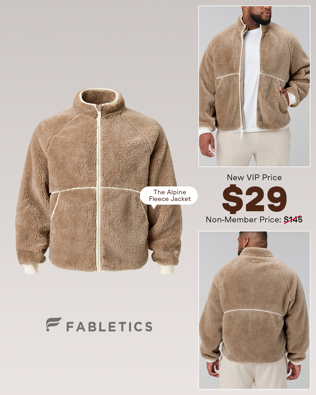 Fabletics Men Facebook ad: NEW DROPS.