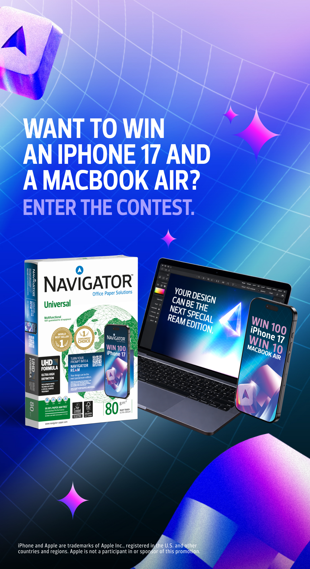 Navigator Paper Facebook ad: Navigator, Turn your prompt into a Navigator ream