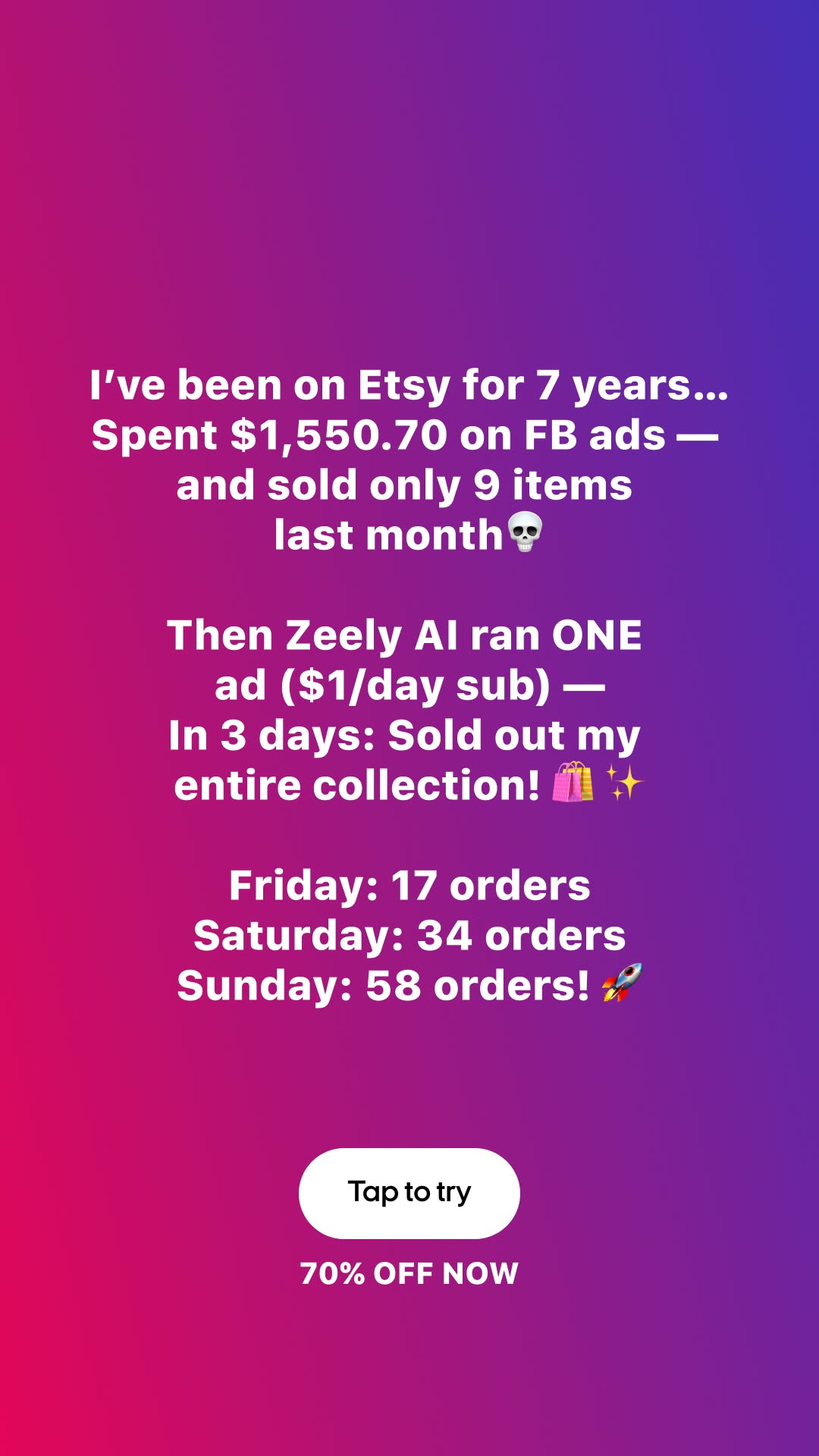 Zeely Facebook ad