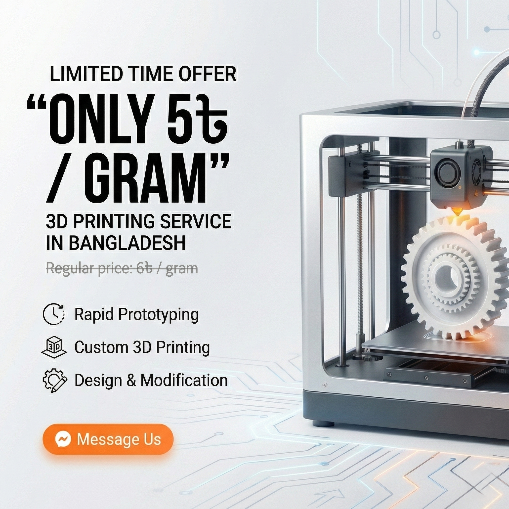 RH BD - 3D Printing & Design Services In Bangladesh Facebook ad: Chat with us