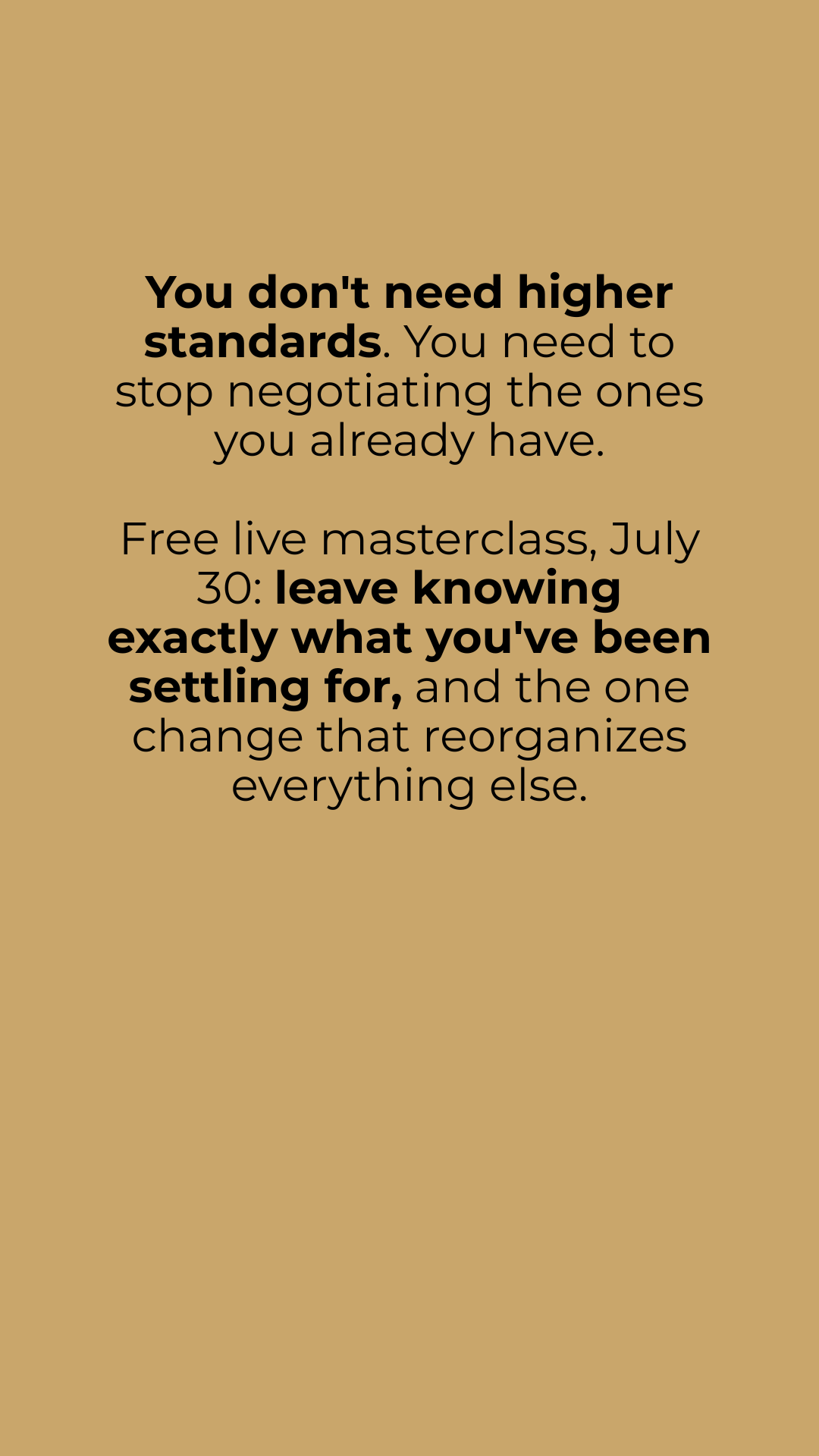 The Sovereign Legacy Group Facebook ad: Free Live Masterclass, July 30