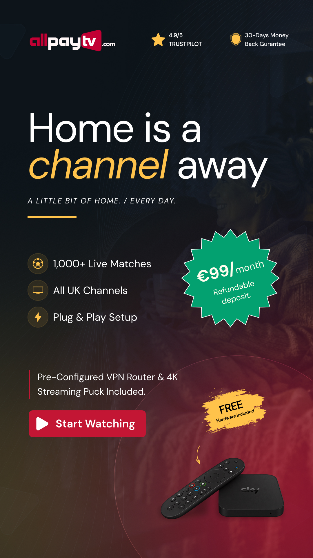 Allpaytv Facebook ad