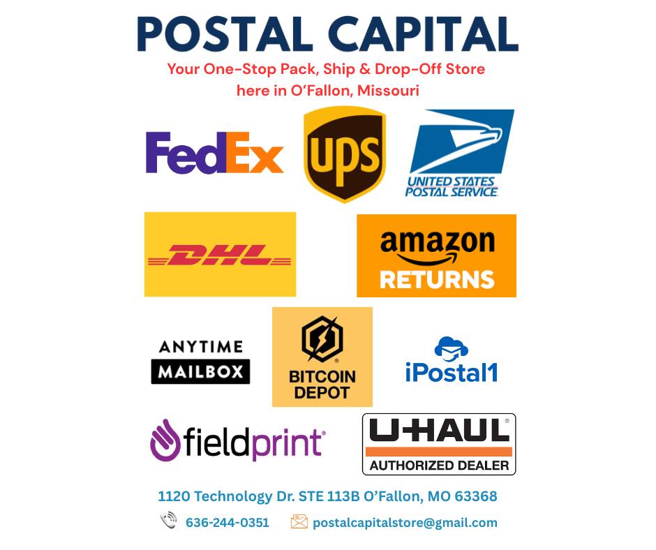 Postal Capital Facebook ad: Your One-Stop Pack, Ship & Drop-Off store here…