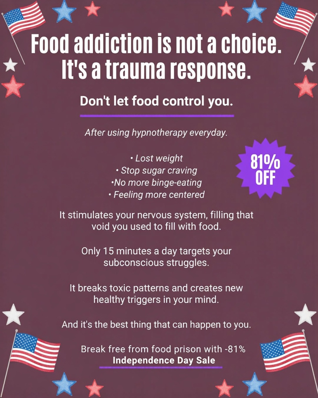 Hypnozio: power of hypnotherapy Facebook ad
