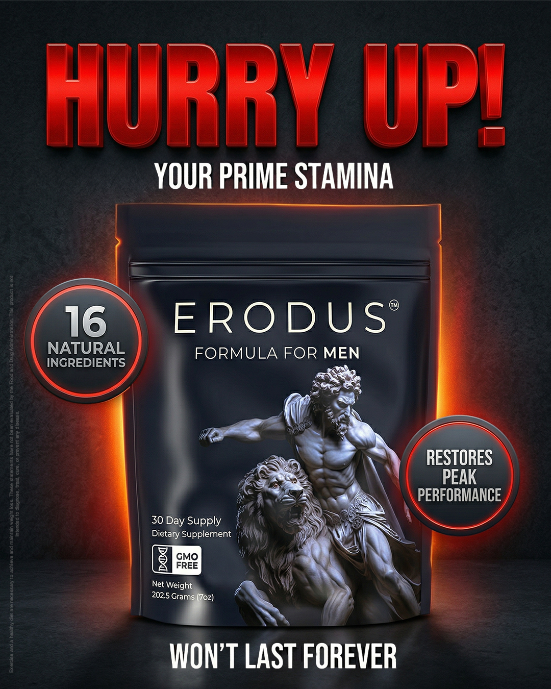 Erodus Formula For Men Facebook ad