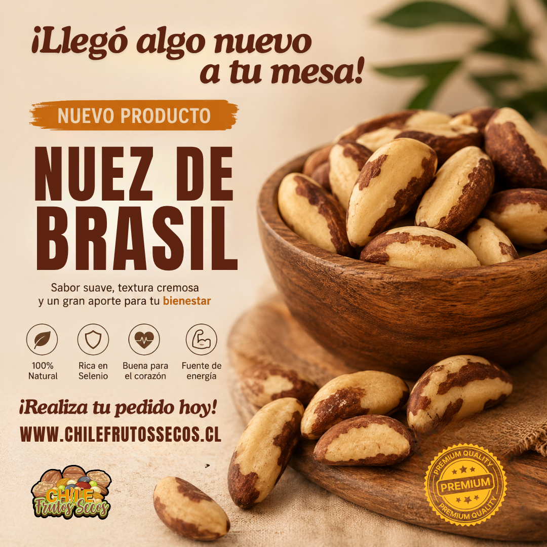 Chile Frutos Secos Facebook ad: Prueba la Nuez de Brasil