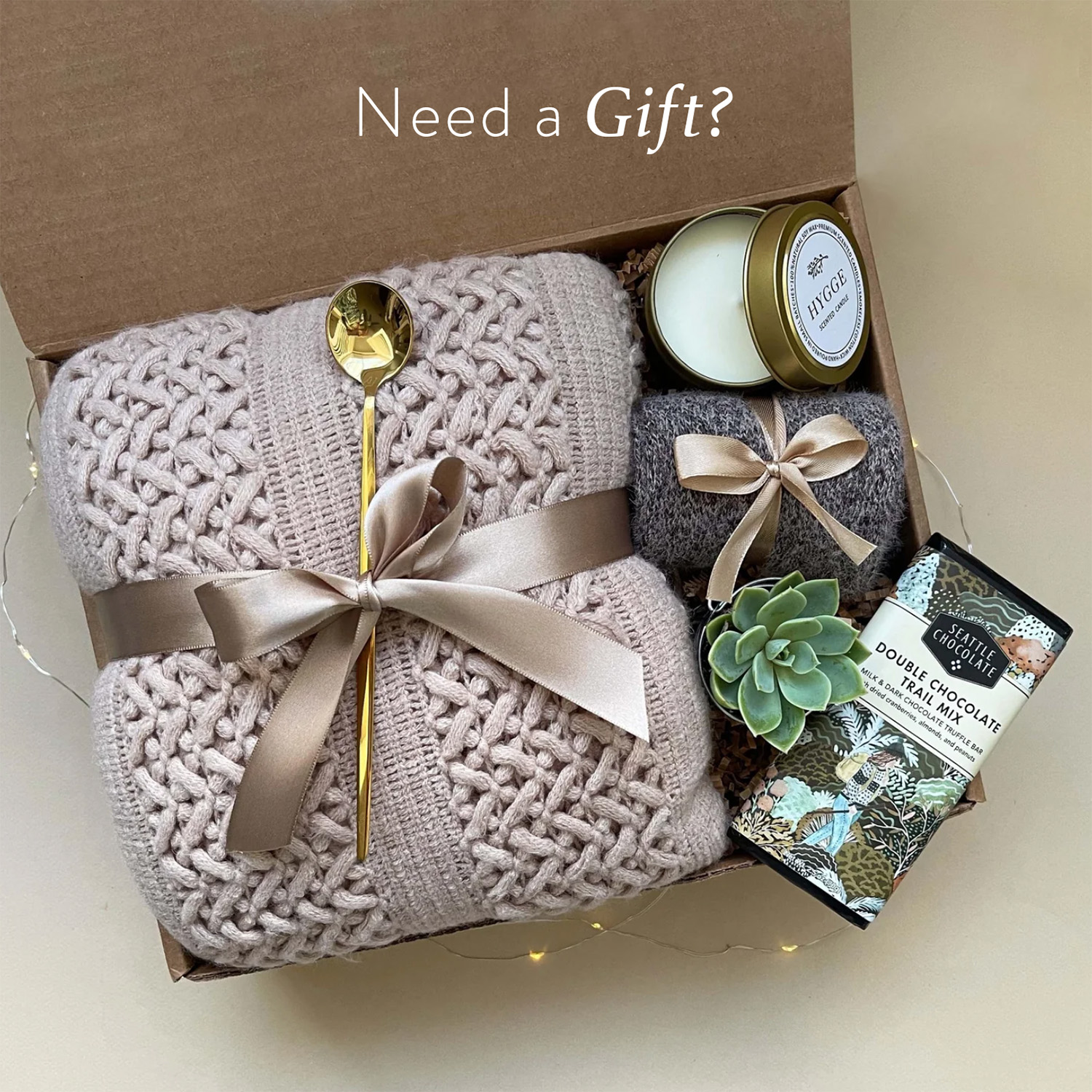 Happy Hygge Gifts Facebook ad: Some gifts feel like a warm hug …