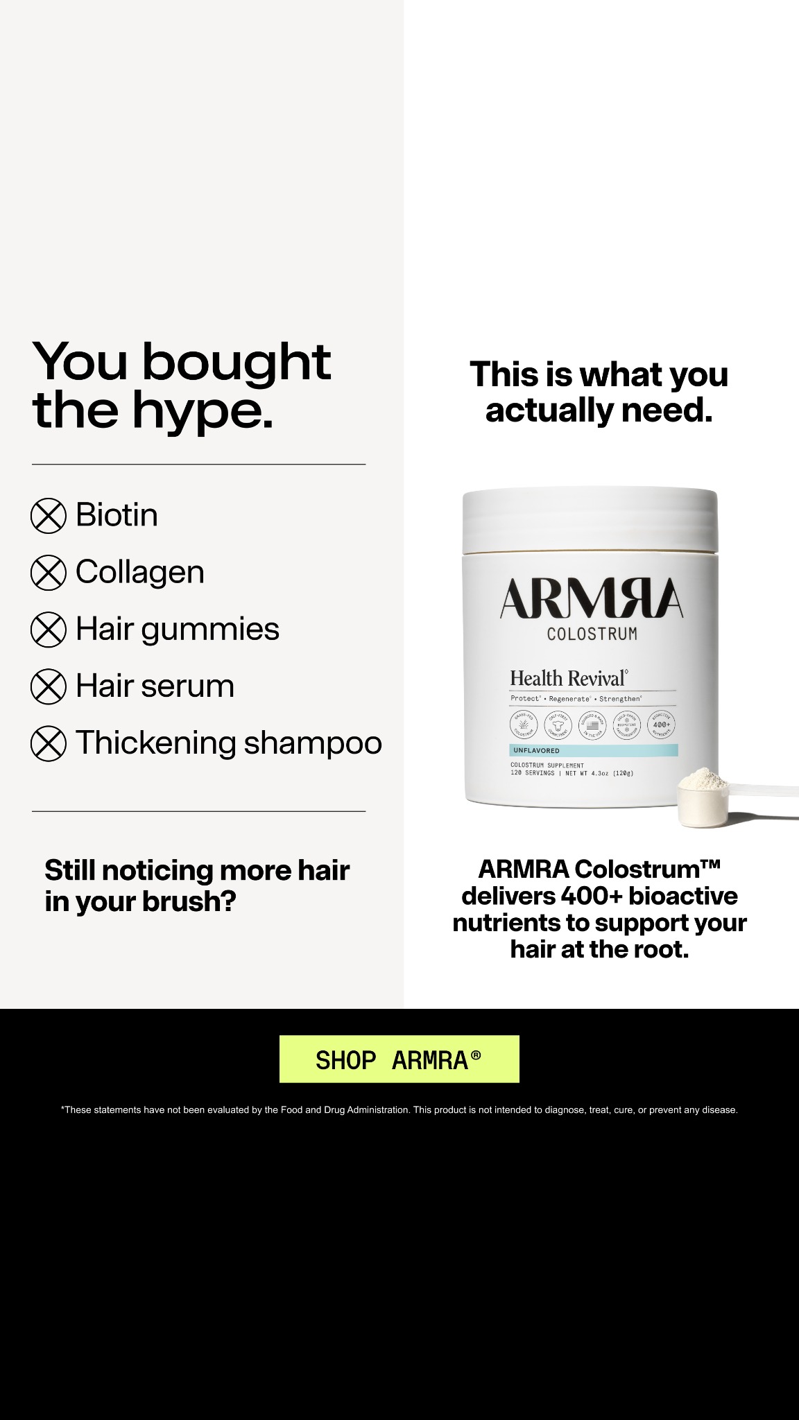 ARMRA Facebook ad