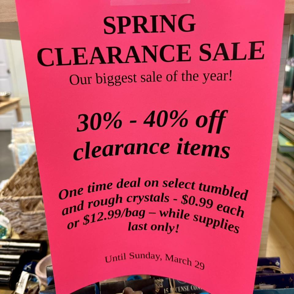 Venus In Taurus Facebook ad: Our SPRING CLEARANCE SALE has been extended!