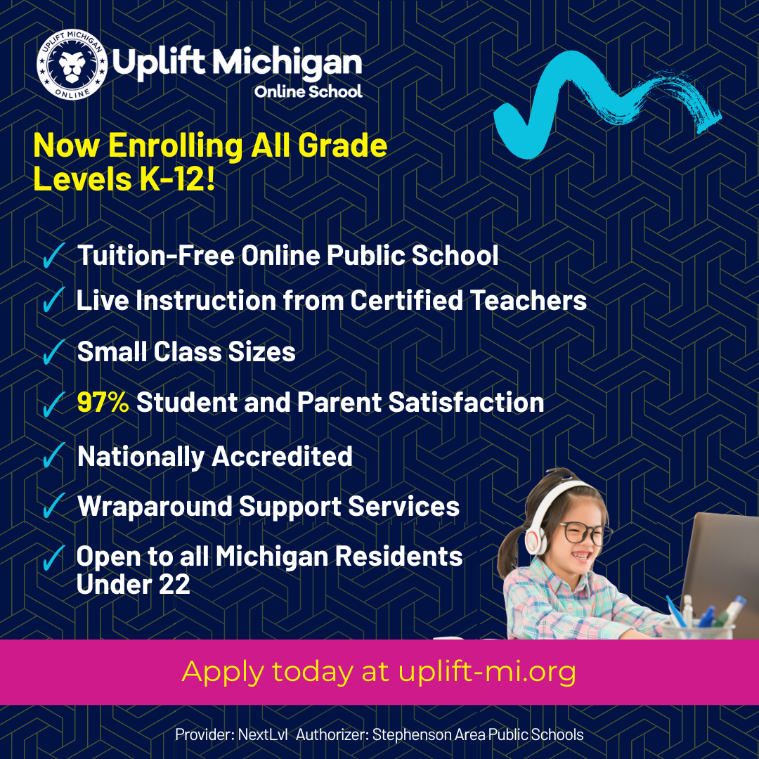 Uplift Michigan Online School Facebook ad