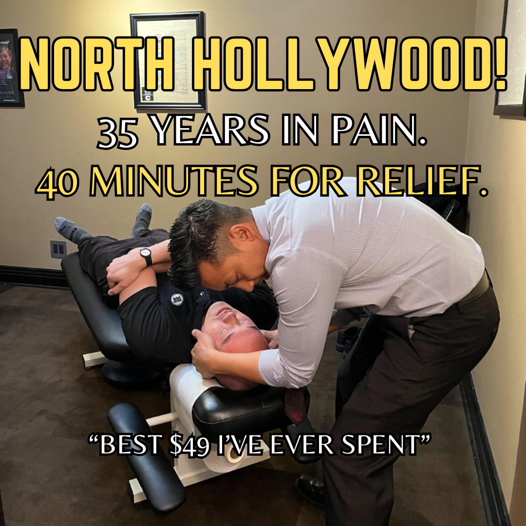 Austria Chiropractic Facebook ad: $49 CHIROPRACTIC SPECIAL IN NORTH HOLLYWOOD