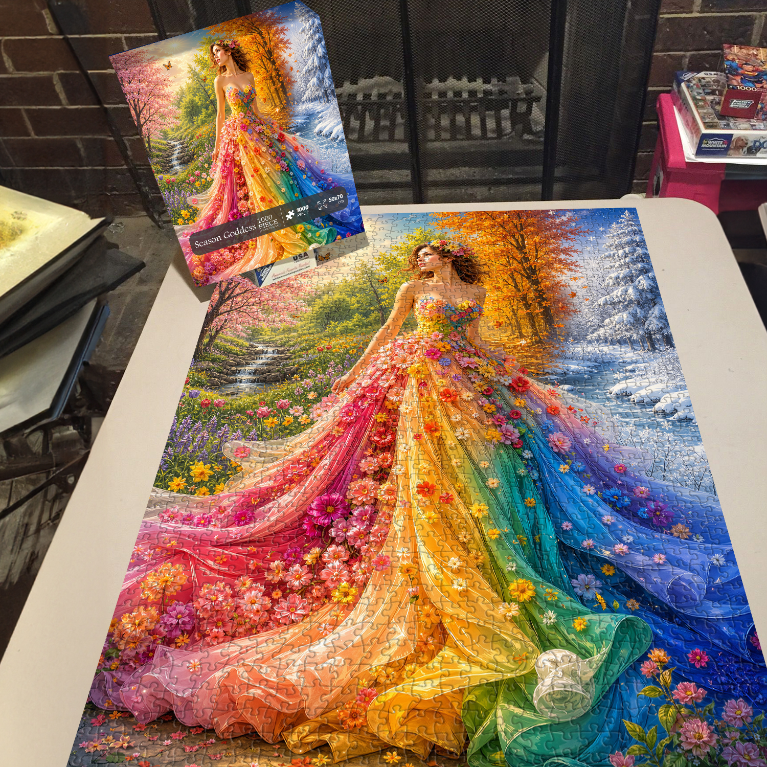 Fun-Puzzle Facebook ad: Season Goddess Jigsaw Puzzle 1000 Pieces