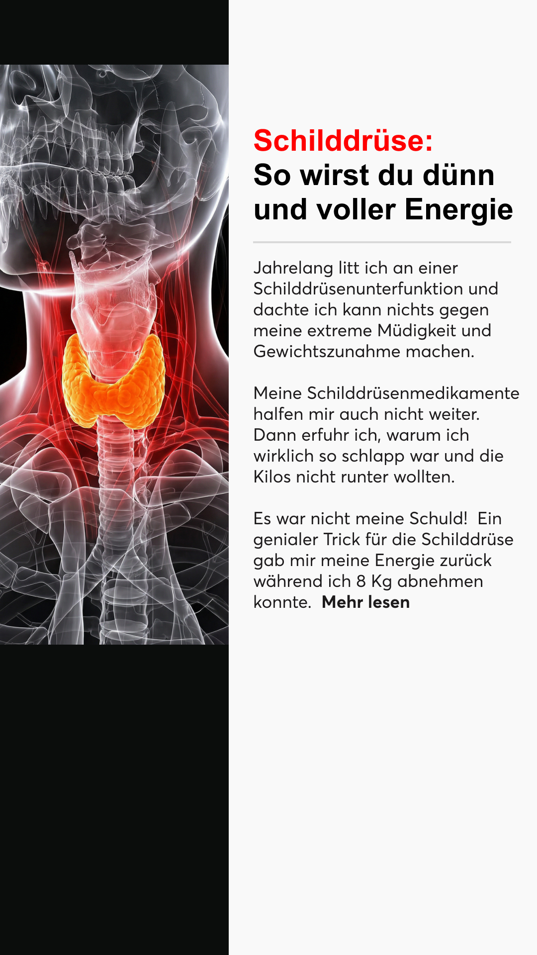Mission Schilddrüse Facebook ad