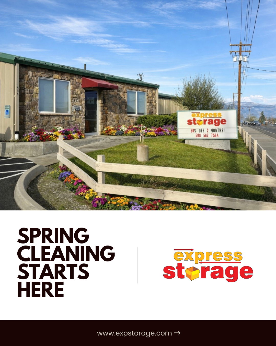 Express Storage Facebook ad