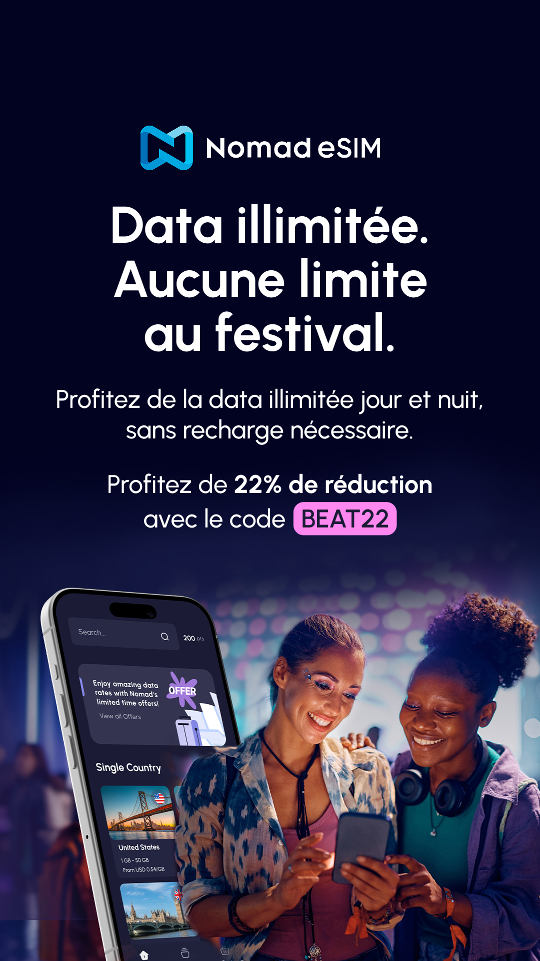 Nomad Esim Facebook ad