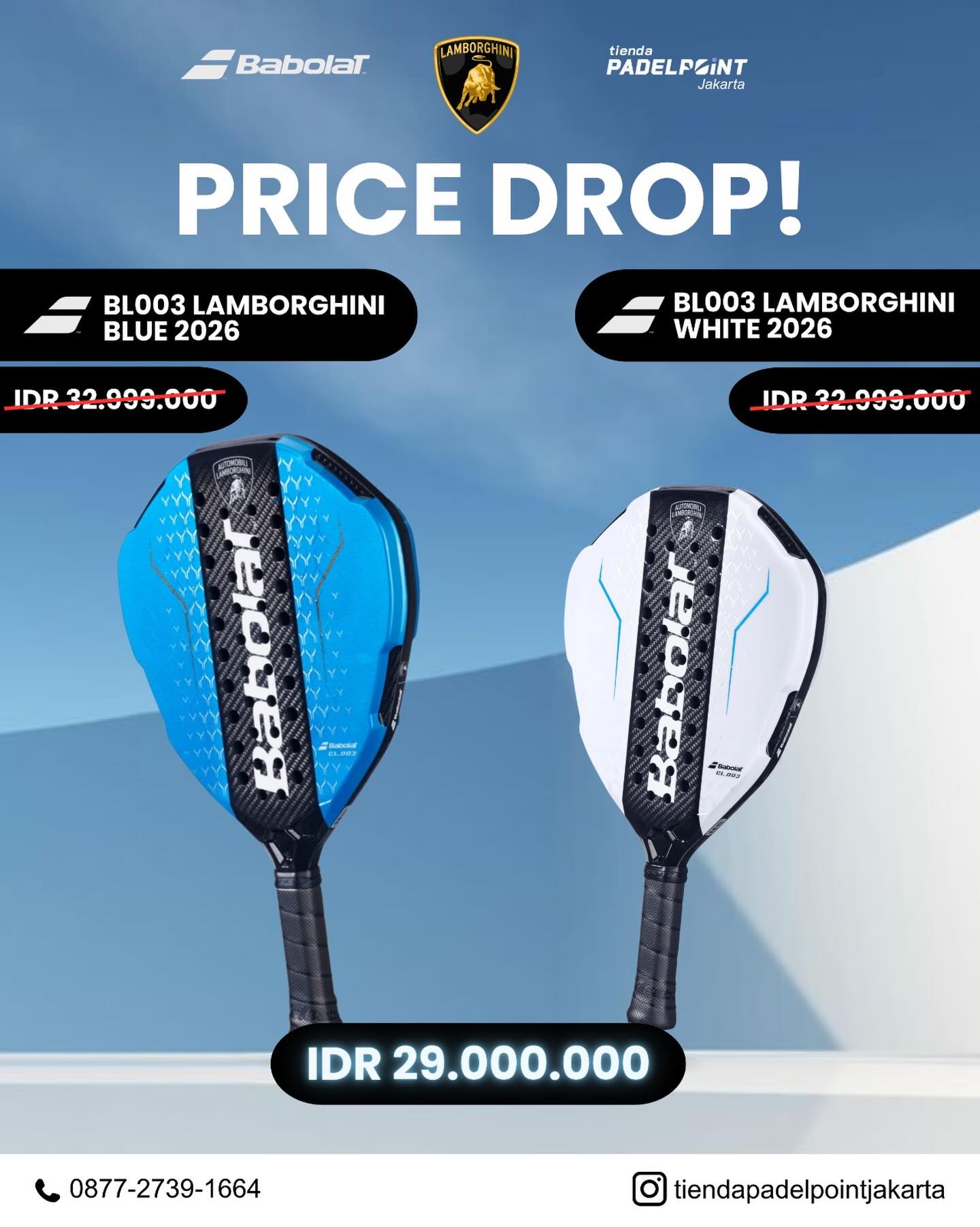 Tienda Padelpoint Jakarta Facebook ad: Price drop alert