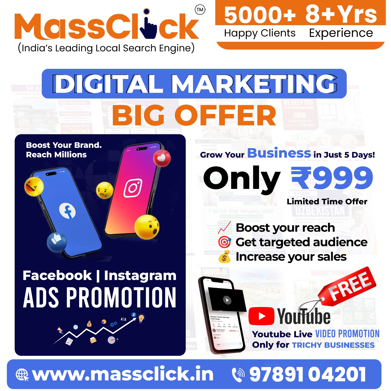 MassClick Facebook ad: Chat with us