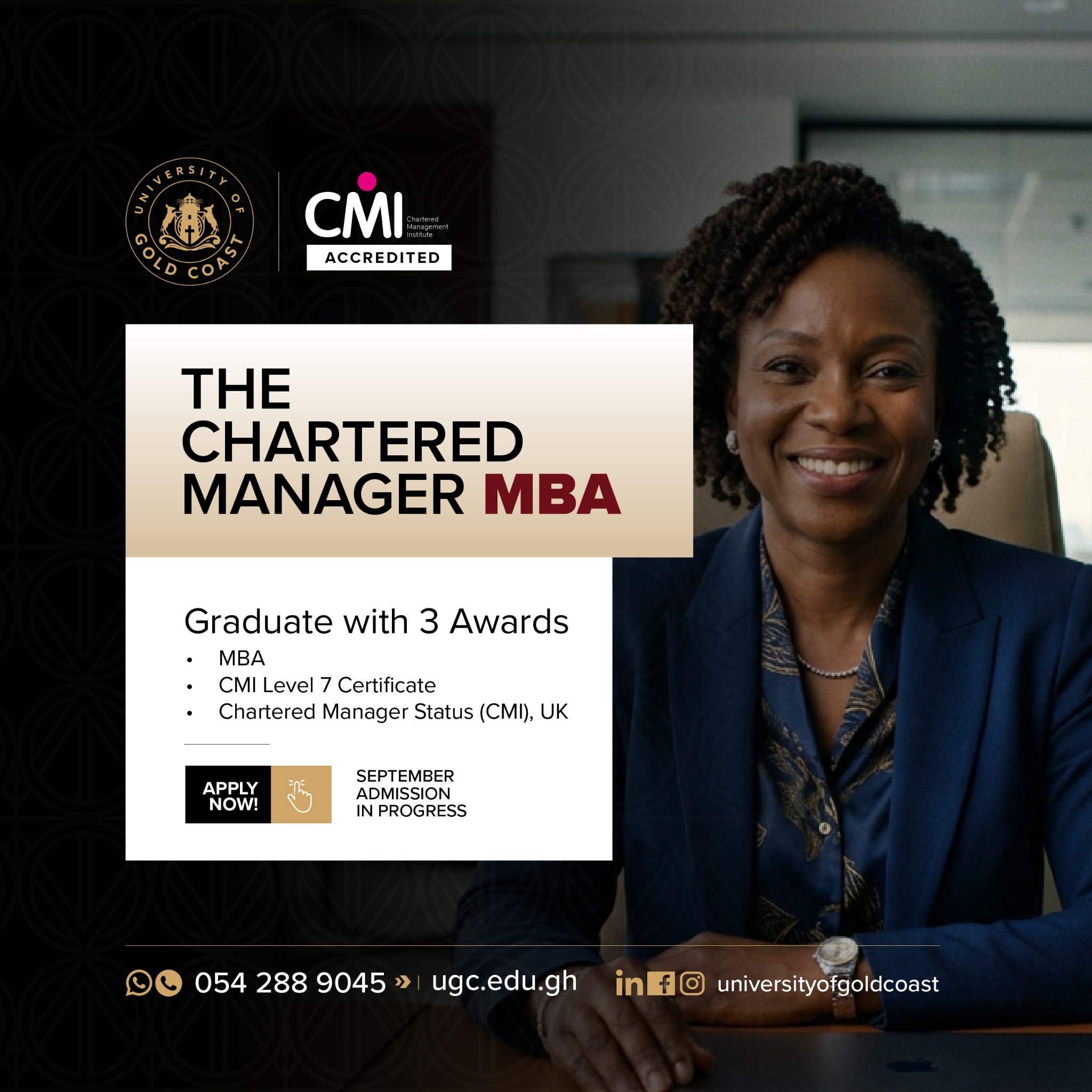 Accra Business School Facebook ad