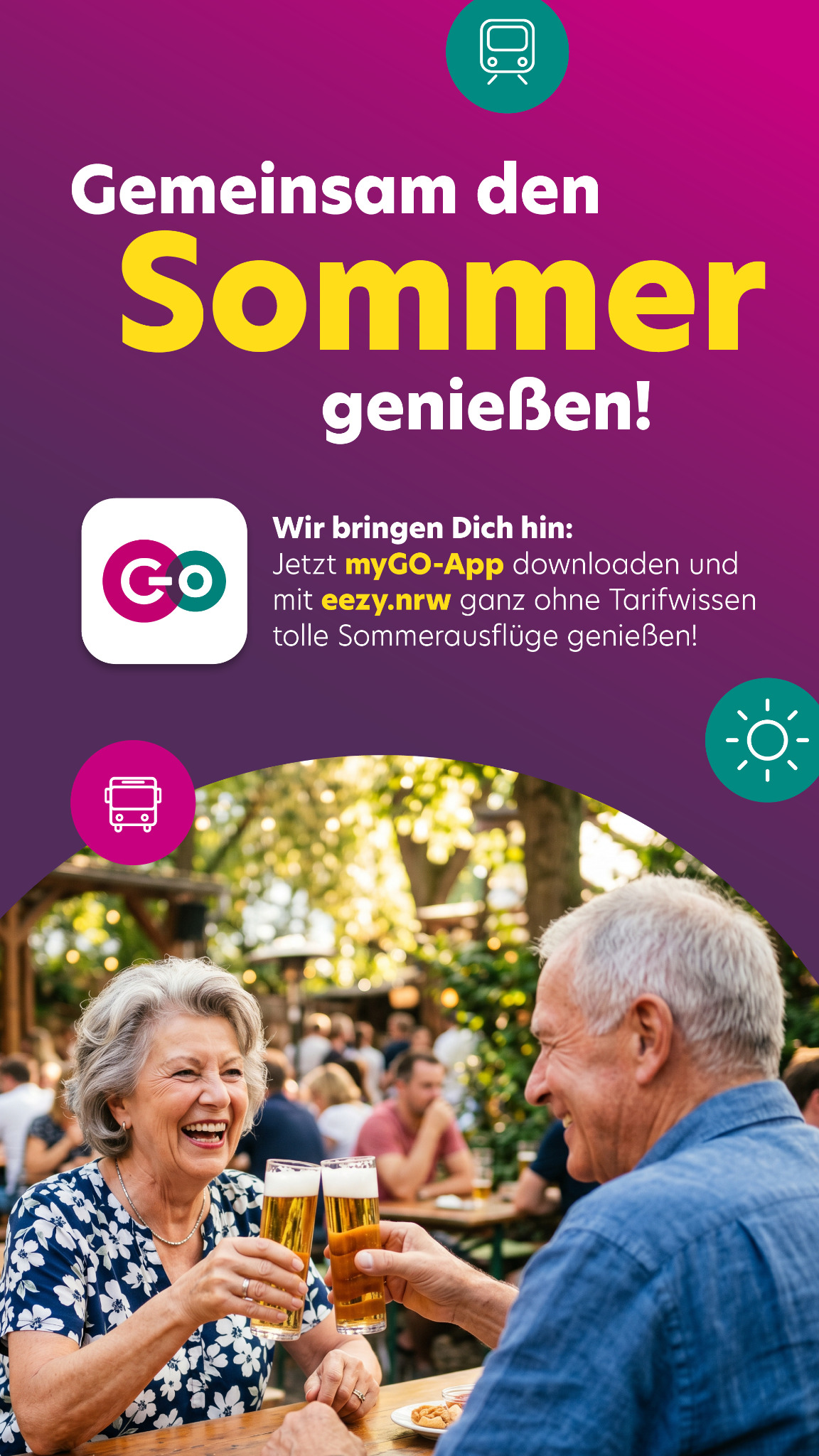 go.Rheinland Facebook ad: Deine Biergärten im Rheinland