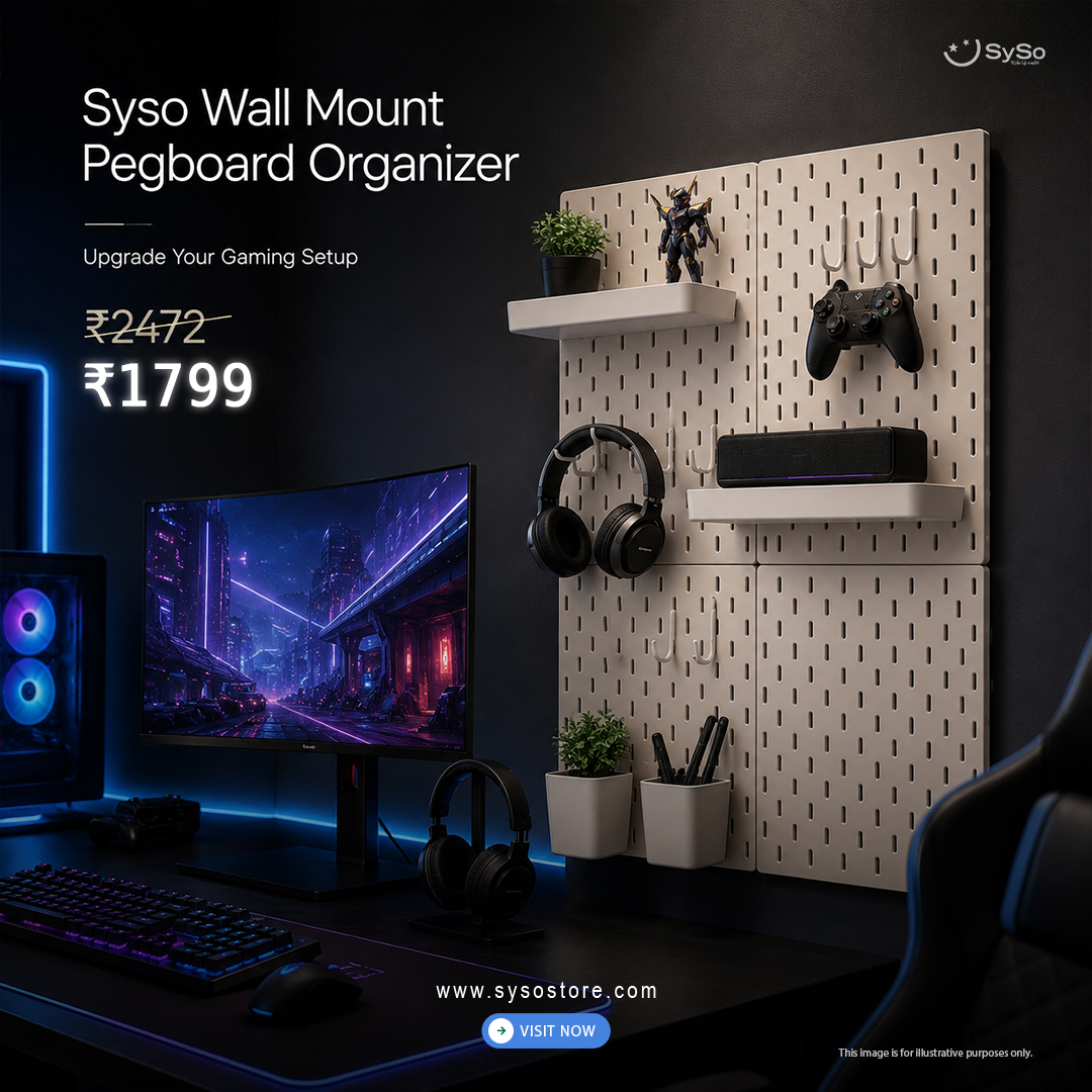 Syso online Facebook ad: Declutter Your Space in Style