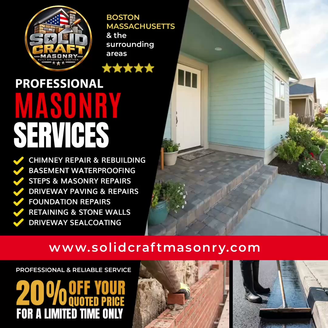Solid Craft Masonry Facebook ad: Get 20% OFF Your Masonry Quote