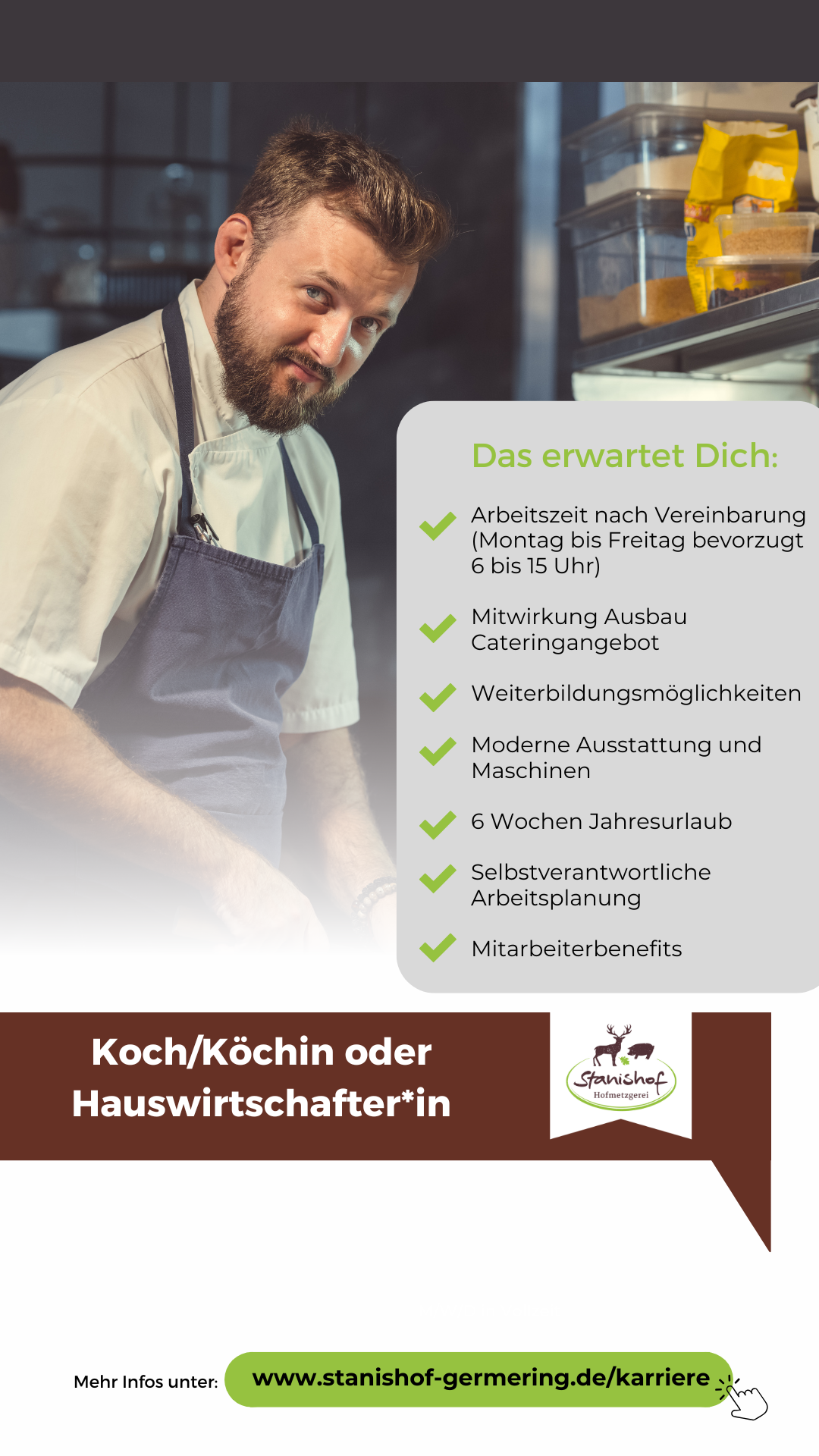 Hofmetzgerei Stanishof KG Facebook ad: Karriere | Hofmetzgerei Stanishof KG