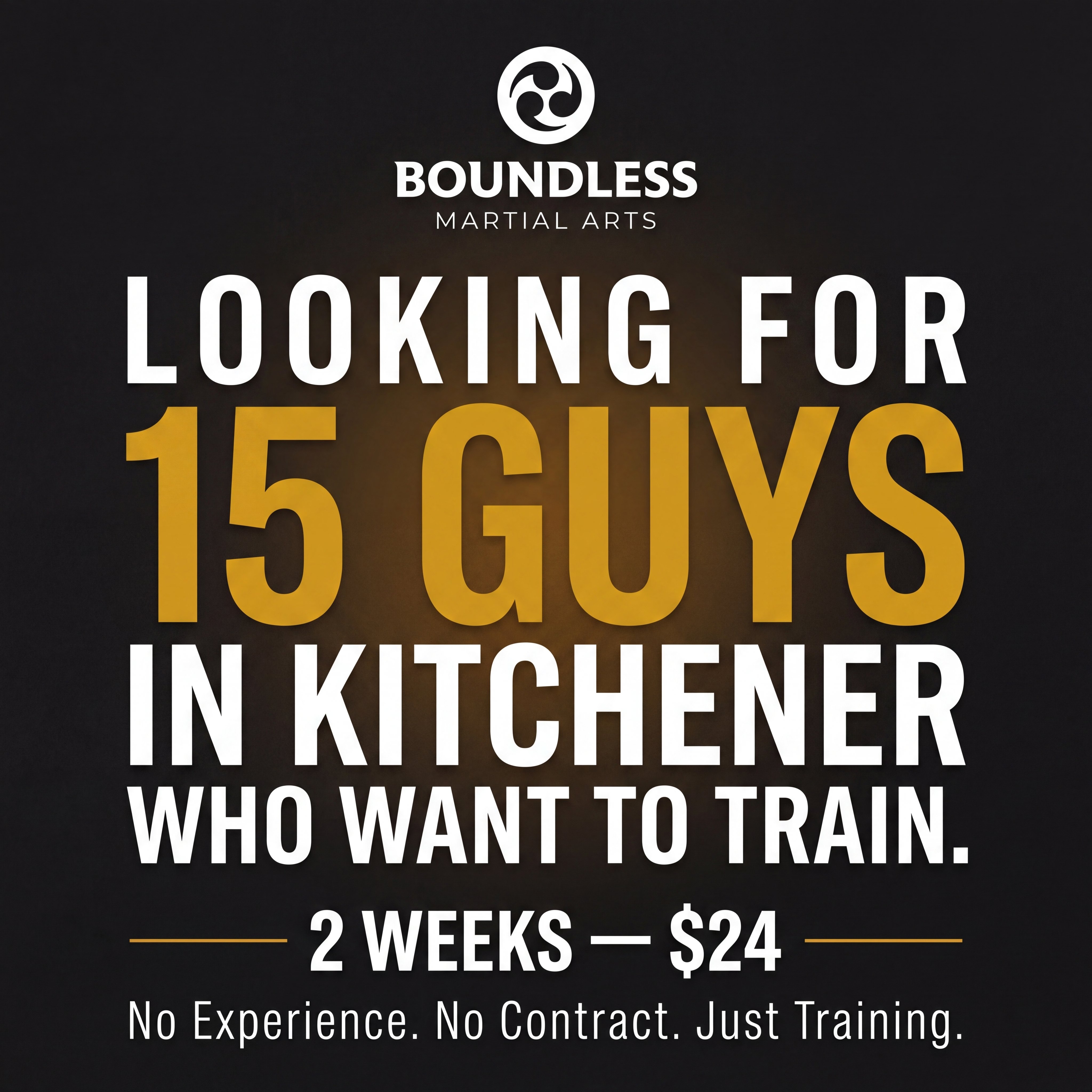 Boundless Martial Arts K/W Facebook ad