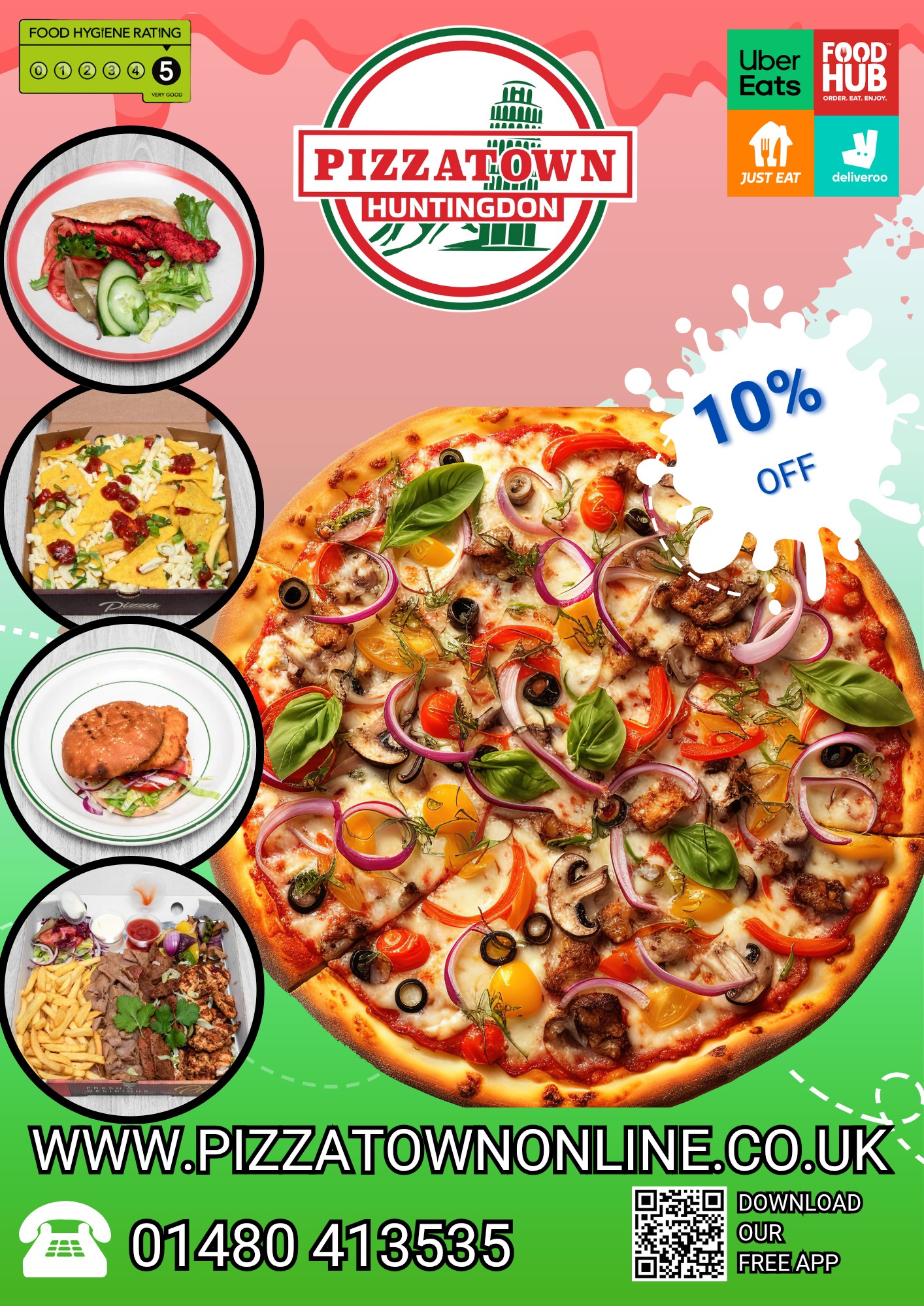 Pizzatown - Huntingdon Facebook ad