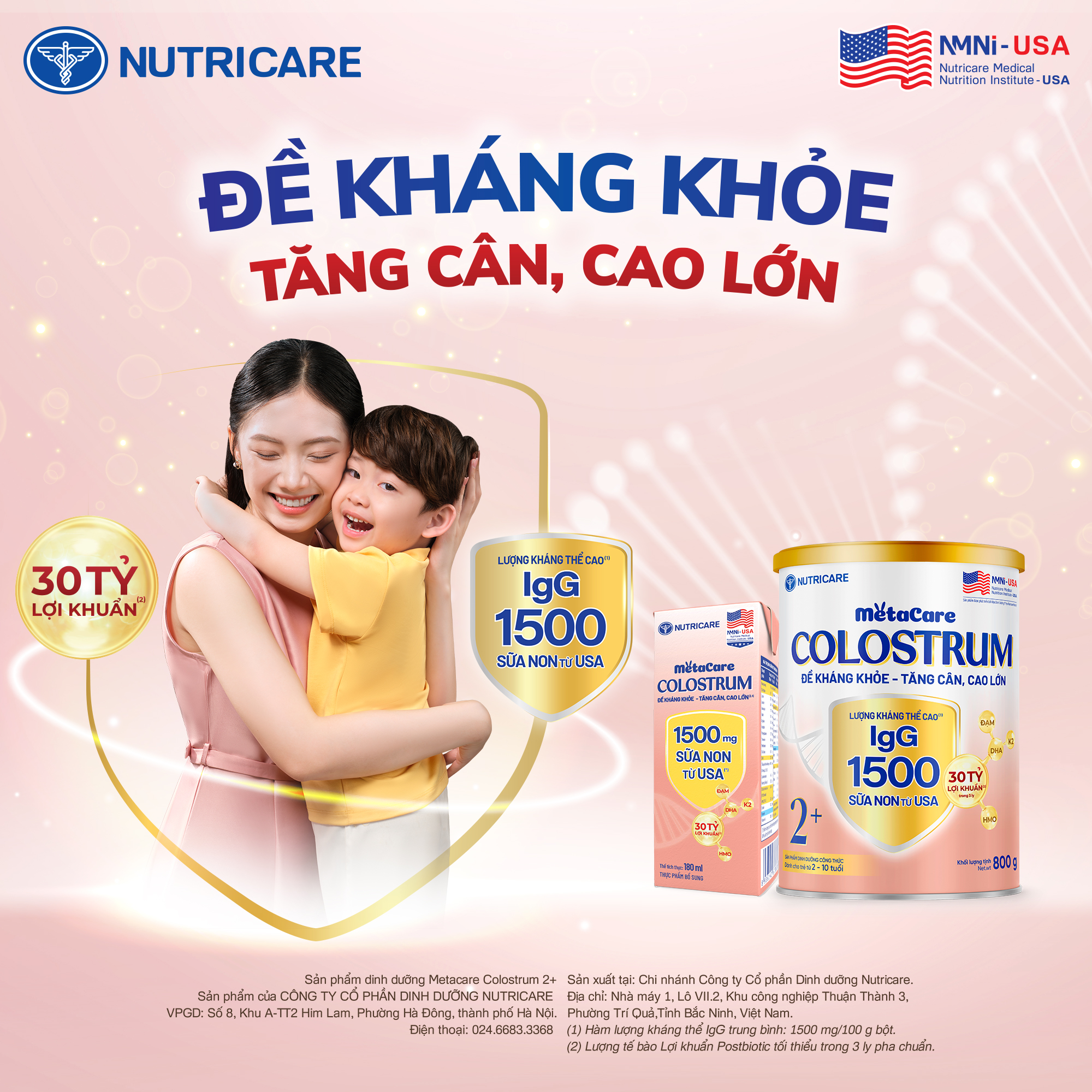 Metacare - Bé tăng cân, cao lớn Facebook ad