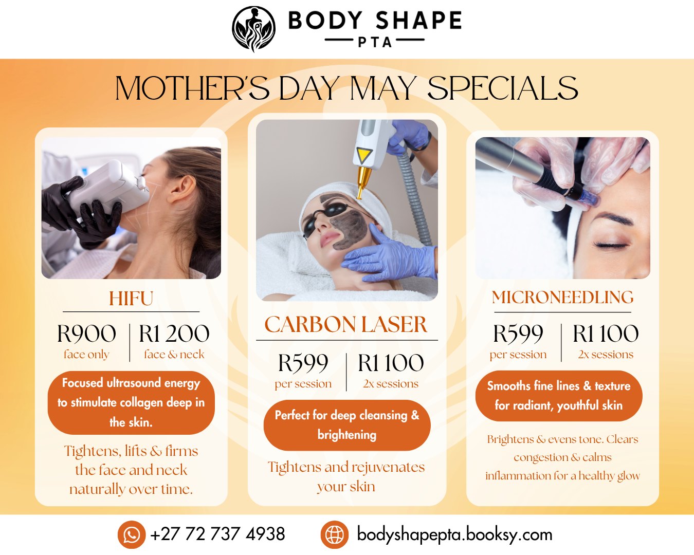 BodyShape at Colour Cut Lounge Facebook ad: MOTHER’S DAY MAY SPECIALS