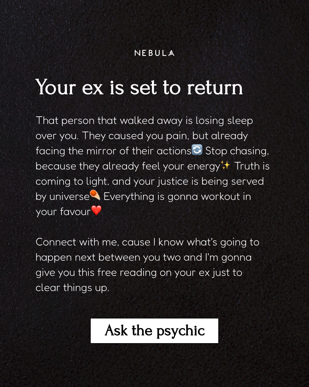 Your Relationship Advisor Facebook ad