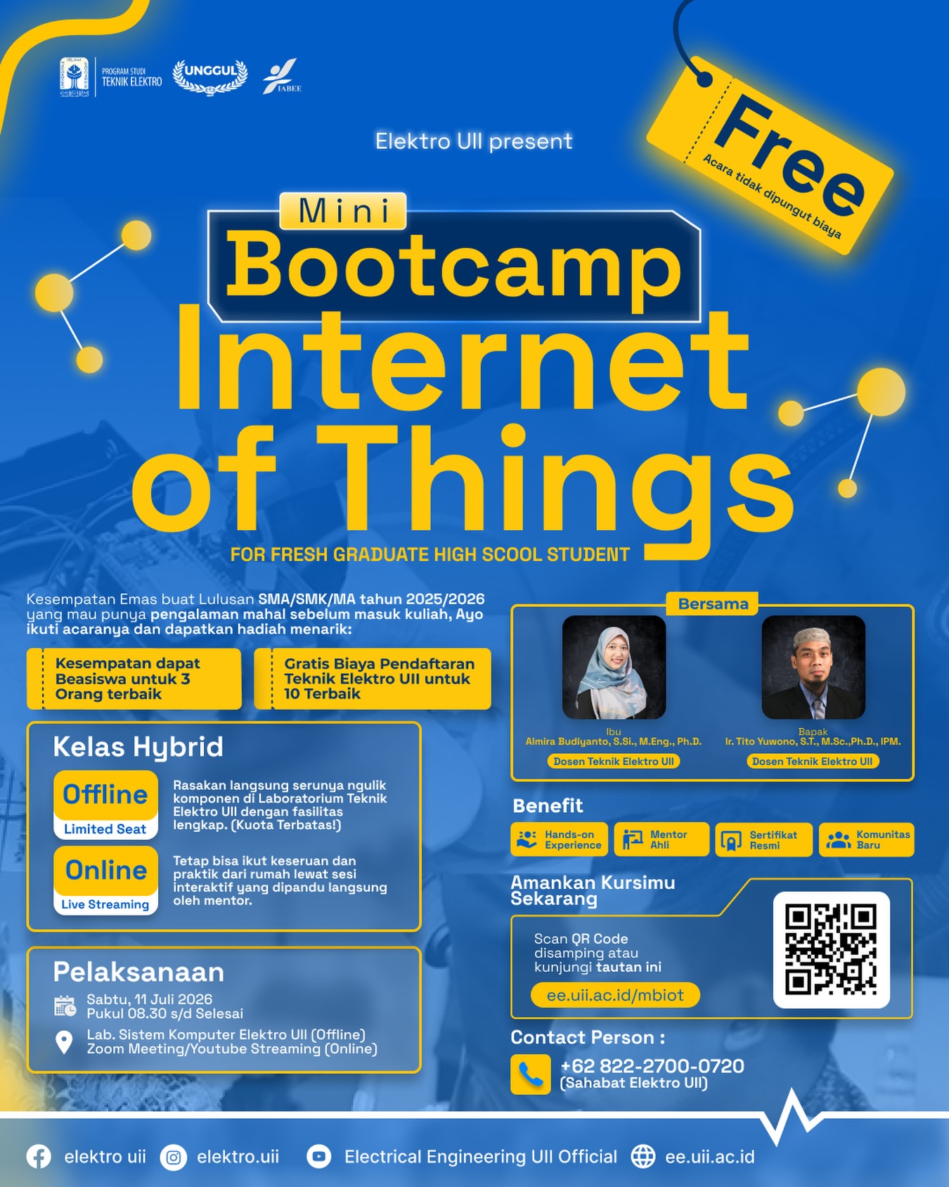Teknik Elektro Universitas Islam Indonesia Facebook ad: mini-Bootcamp Internet of Things - Teknik Elektro UII