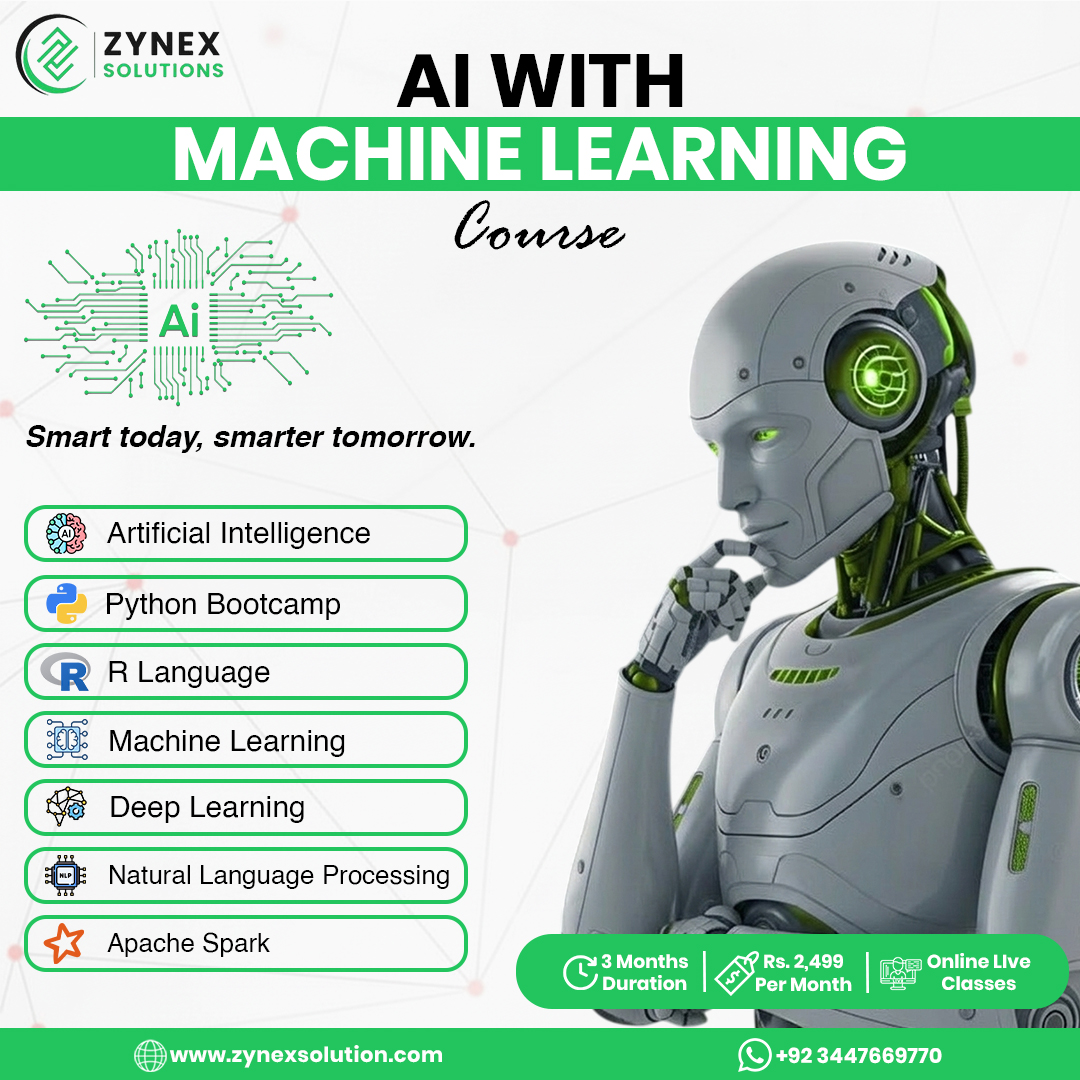 Zynex Solutions Facebook ad: Master AI & Machine Learning | Rs. 2,499/Month