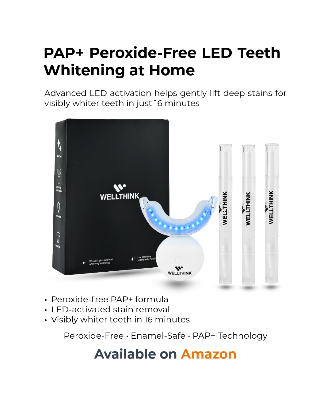 Wellthink.in Facebook ad: Peroxide-free PAP+ technology meets LED activation for…