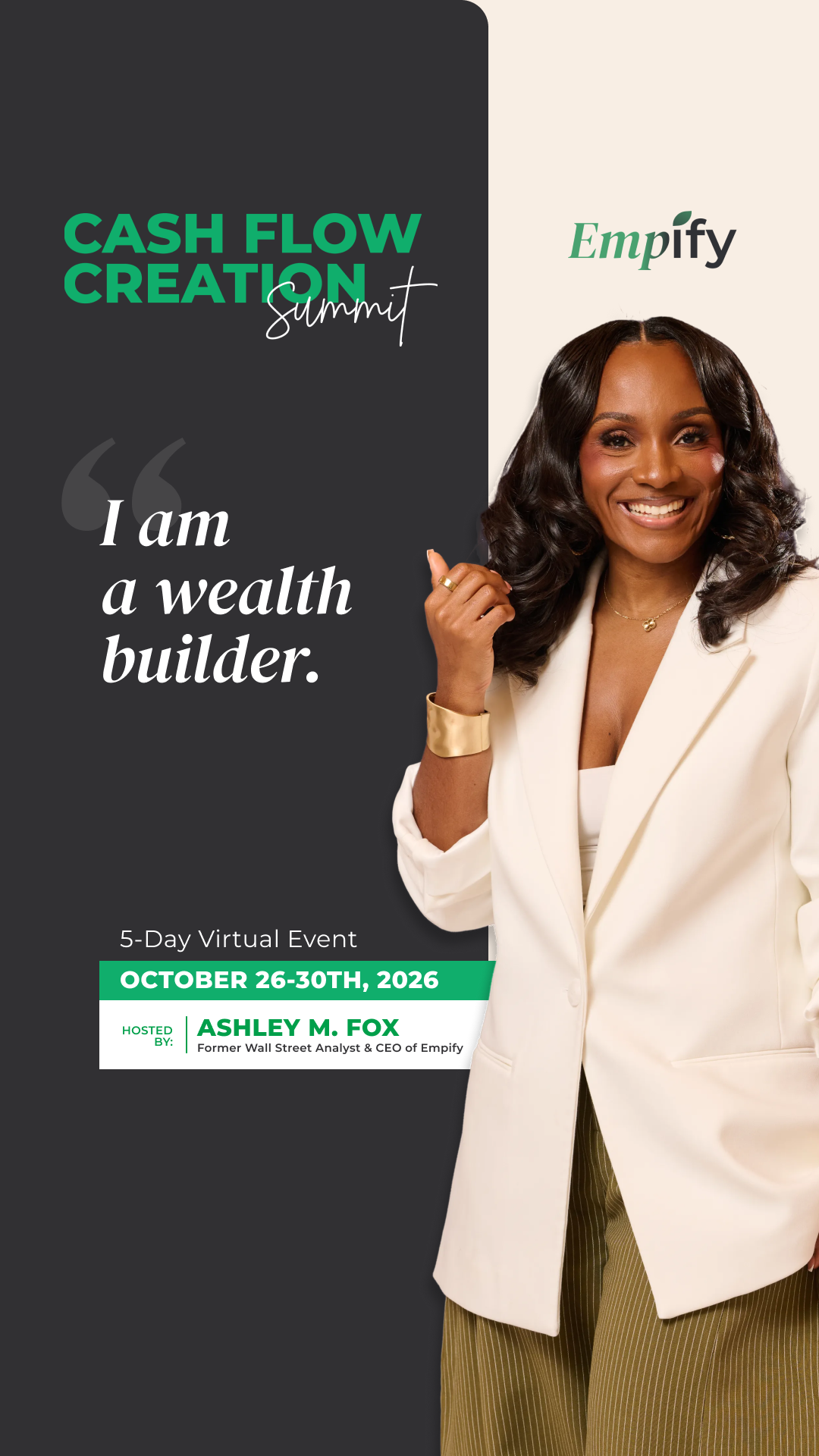 Ashley M. Fox Facebook ad: Continue Your Investing Education