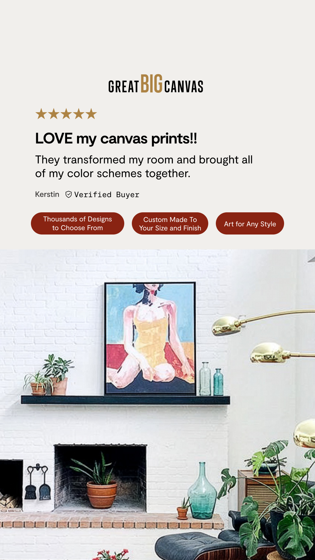 Great Big Canvas Facebook ad