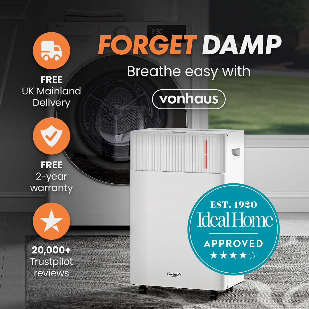Vonhaus Facebook ad: Warranty for 2 Years Free