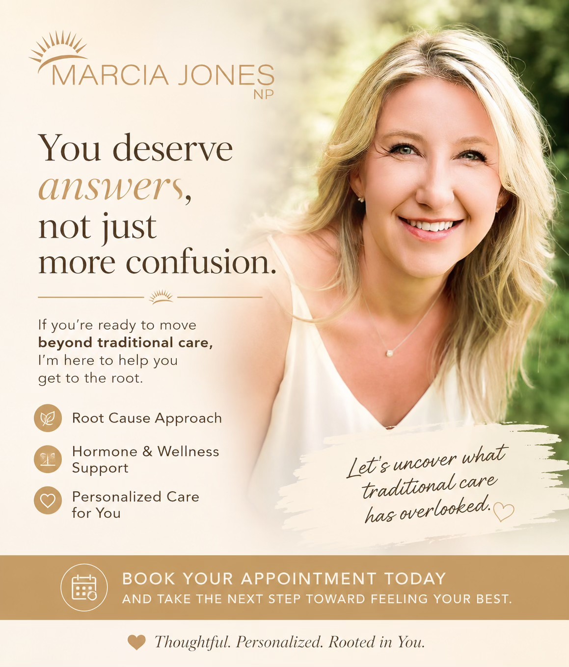 Marcia Jones, NP Functional Medicine Clinic Facebook ad