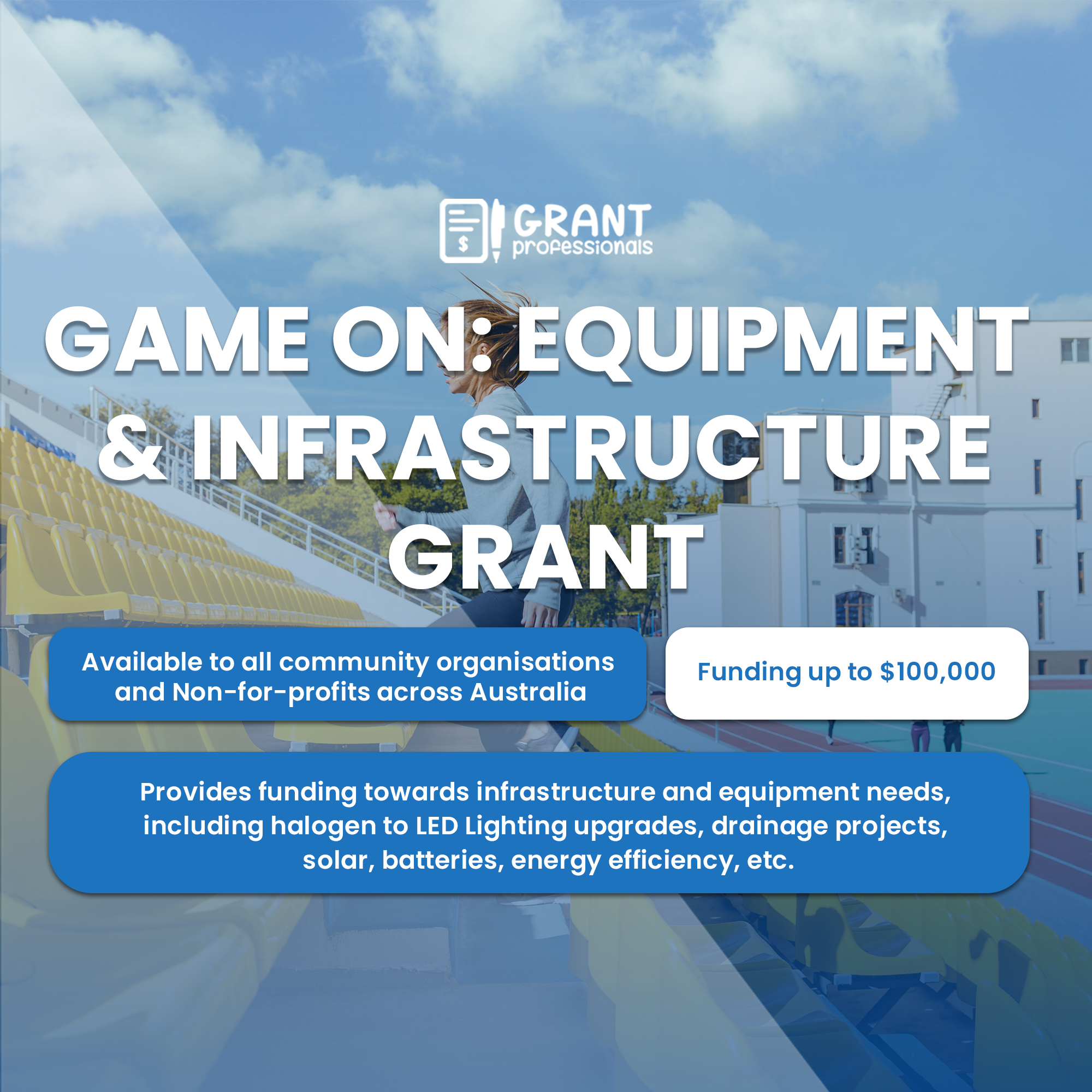 Grant Professionals Facebook ad: Find out more about the fund