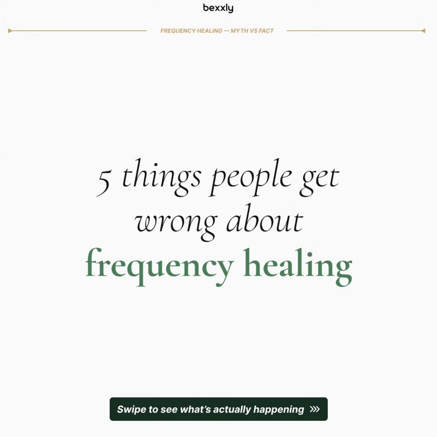 Bexxly Facebook ad: The only device built with a gold-plated resonance…